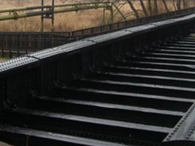 Track across the canal