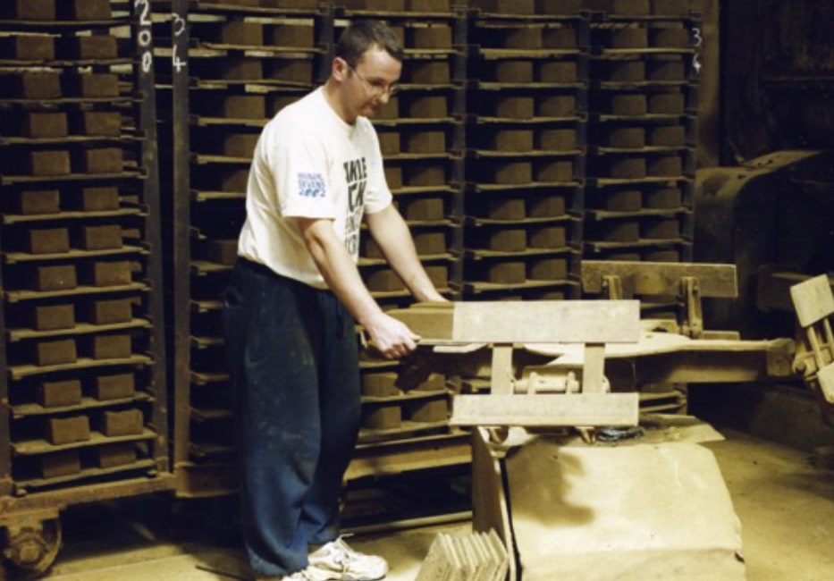 Garside handmade brickmaking