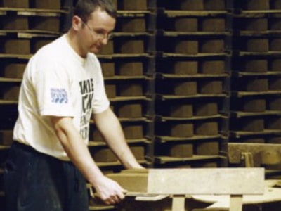 Garside handmade brickmaking
