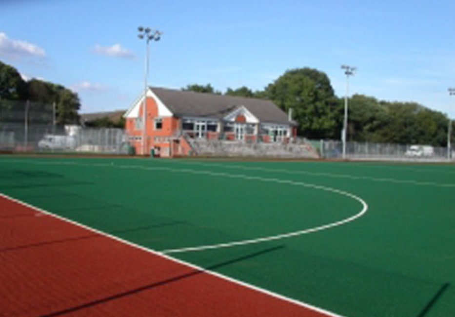 Sample of coloured sand for sports pitches